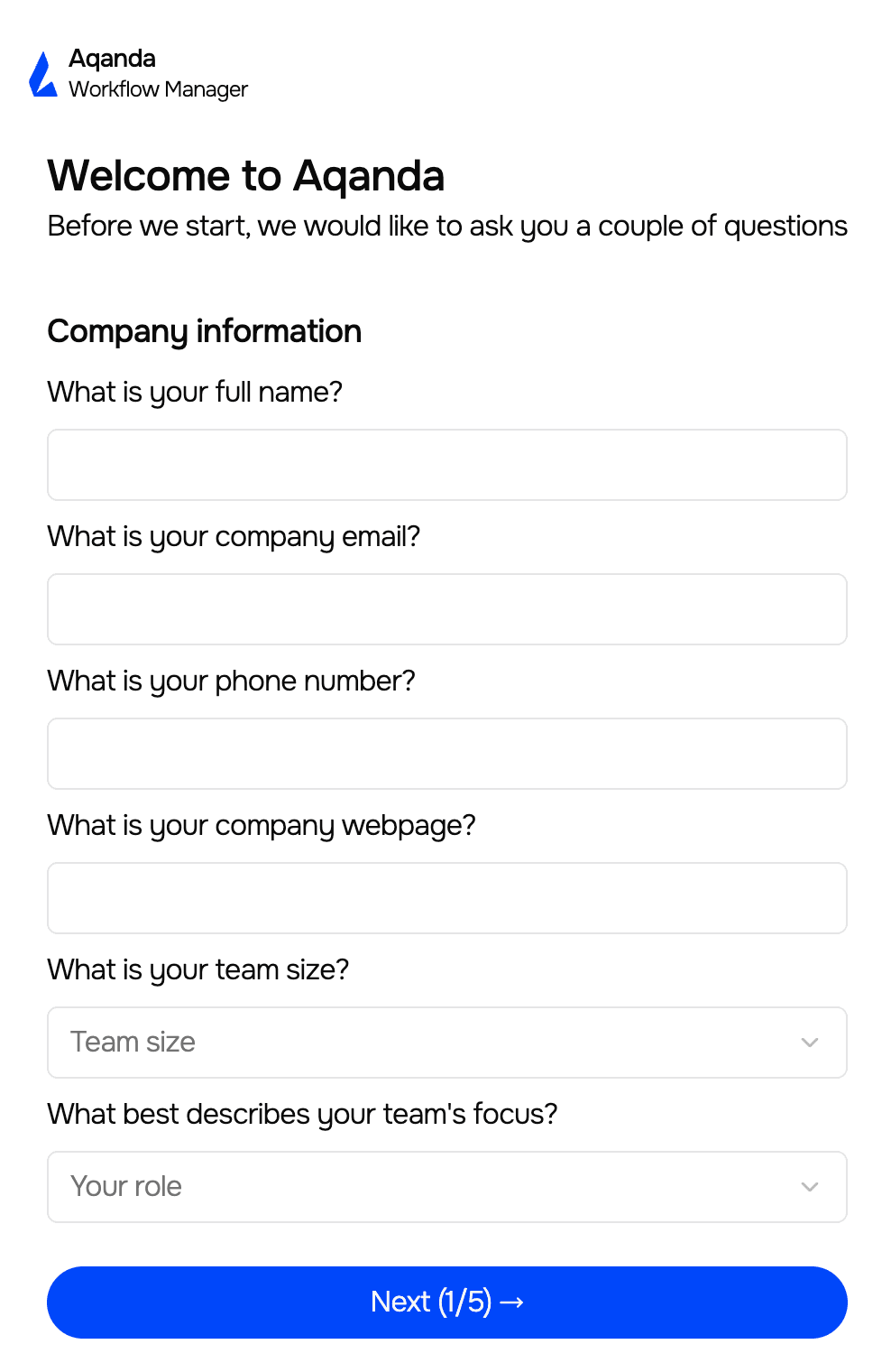 Aqanda Onboarding
